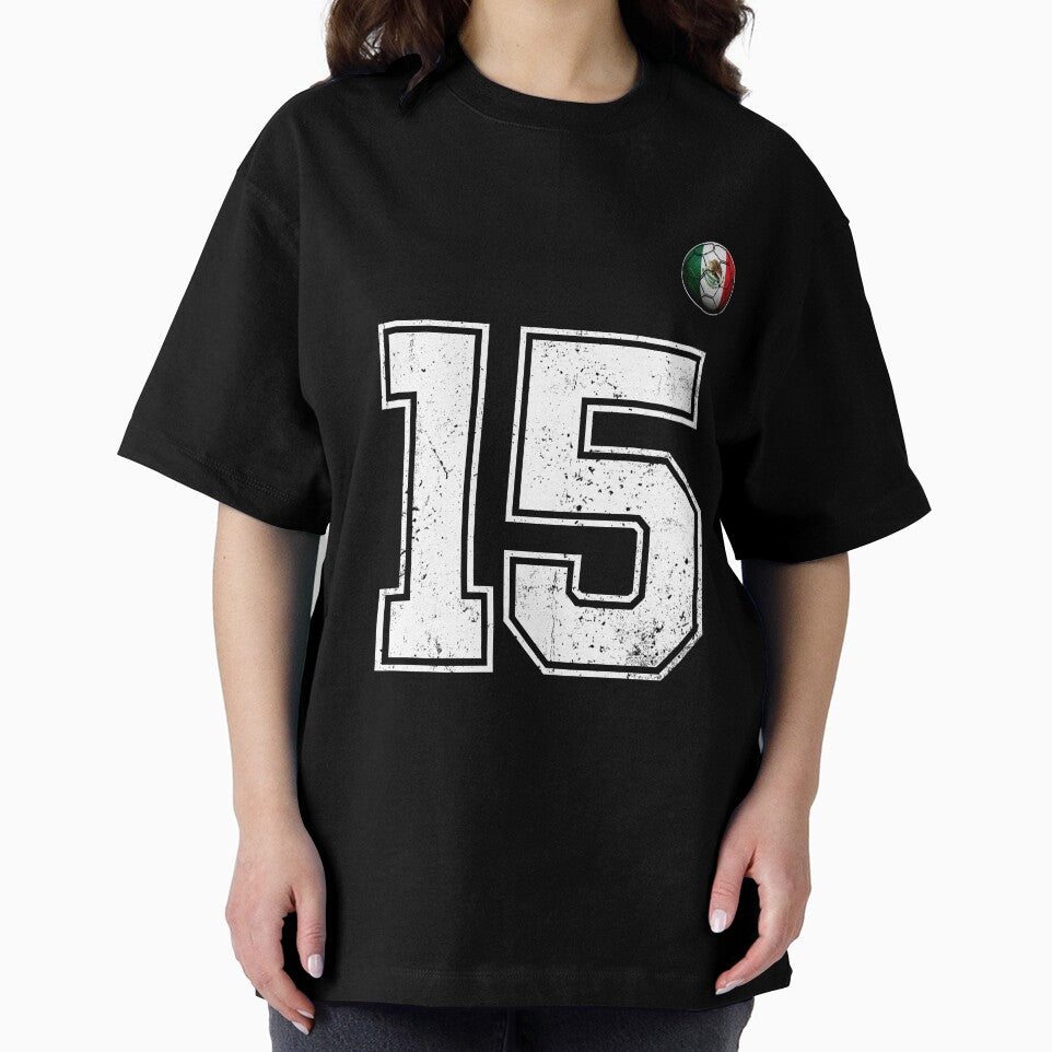 Number 15 Mexico Flag Football Fan by BernoNickel