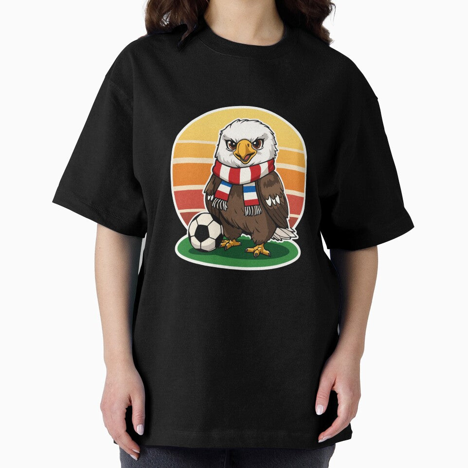 Cute USA Soccer Bald Eagle Retro Sunset Football Fan by ArtDreamClub