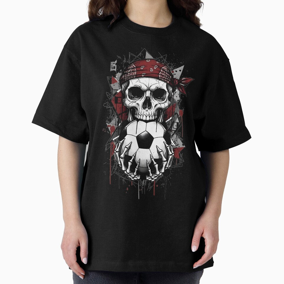 Edgy Grunge Soccer Skull Bandana Tattoo Art by DripCultureLab