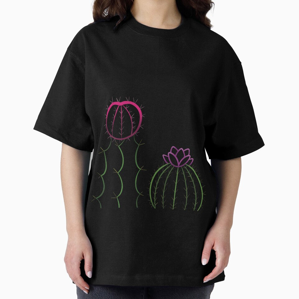 Moon Cactus & Ball Cactus - Digital Art by TLGdrawings