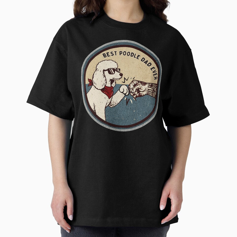Best Poodle Dad Ever Vintage Dog Fist Bump Design by Gear Camel
