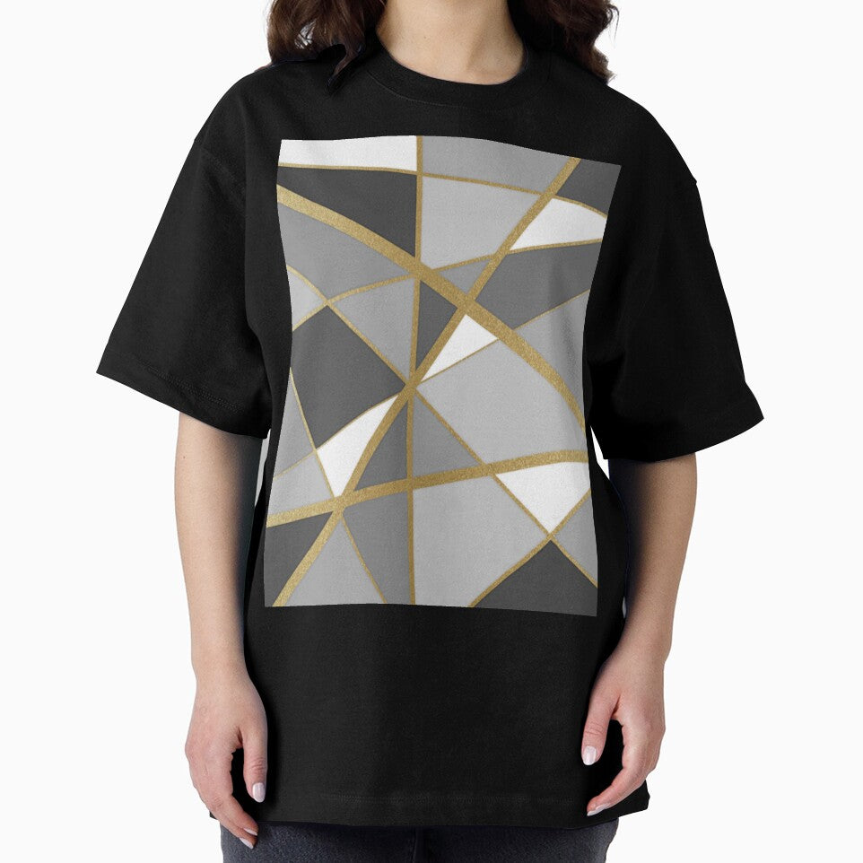 Abstract grey design with Gold beige stripes.  decorating, design by jayne0524