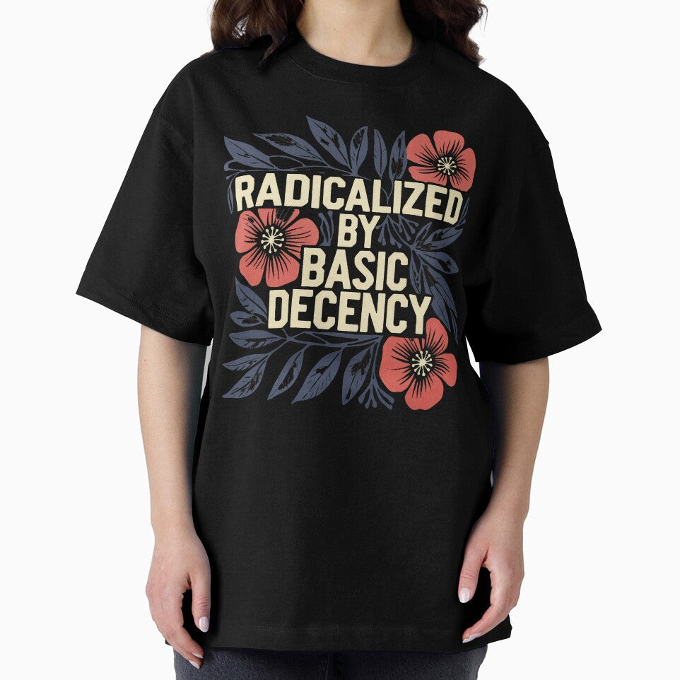 Radicalized By Basic Decency Vintage Floral Feminist Design by susannenovak