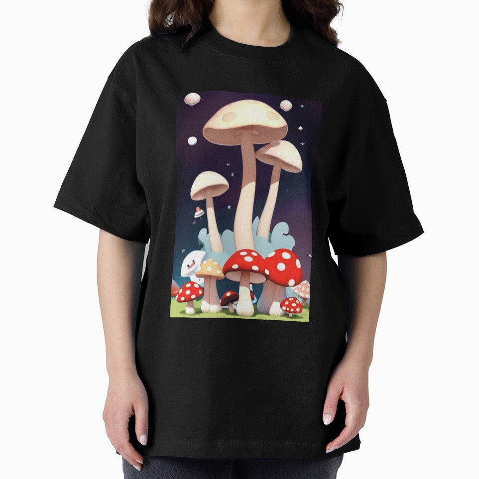 space mushroom rainbow color,by ekkaart t-shirt by EkkaArt