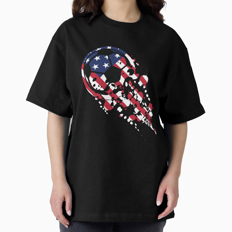 United States of America Soccer Flag Pride Football. USA soccer ball flag. by Shiraufa