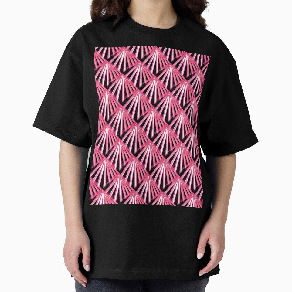 Art Deco Tropical Beach Palm Vacation Red On Black by taiche