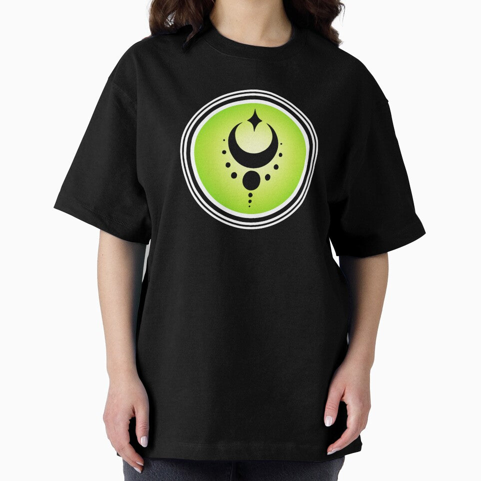 Green Esoteric Mystical Moon Symbol by OnyxMoonDesigns