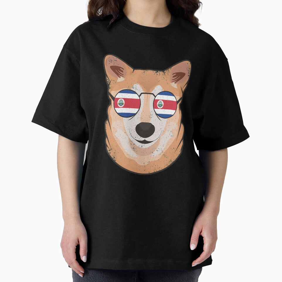 Vintage Patriotic Shiba Inu Costa Rican Flag by feether-store