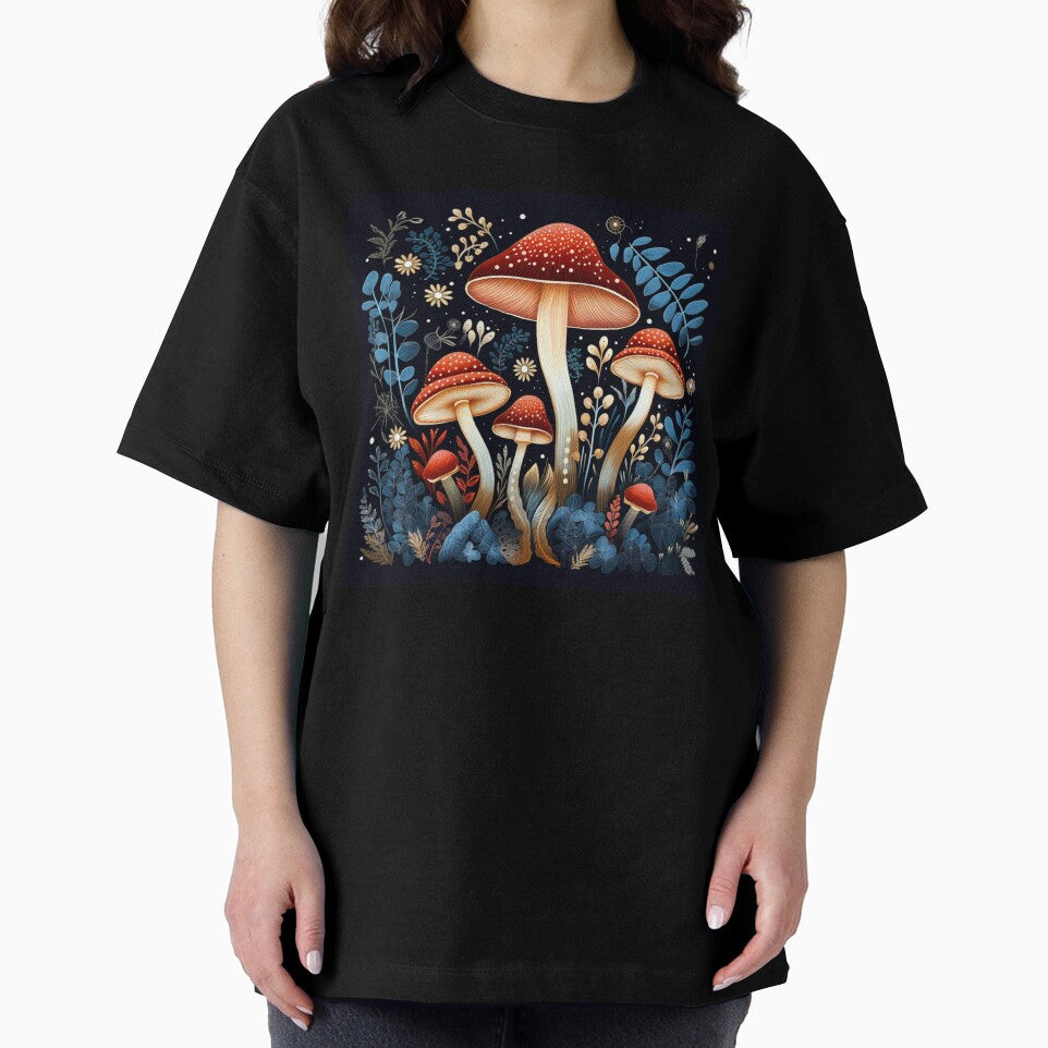 Amanita muscaria Psychedelic magic red Mushroom forest by OliveAndSnow