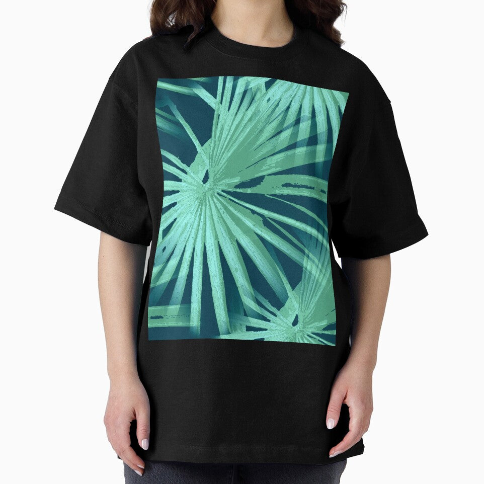 Aqua on Teal Tropical Vibes Beach Palmtree Vector by taiche