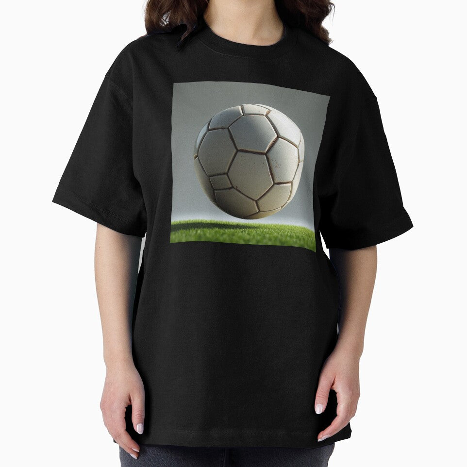 Vintage Soccer Ball on Green Field- Clean Sports Aesthetic by digitalbob60