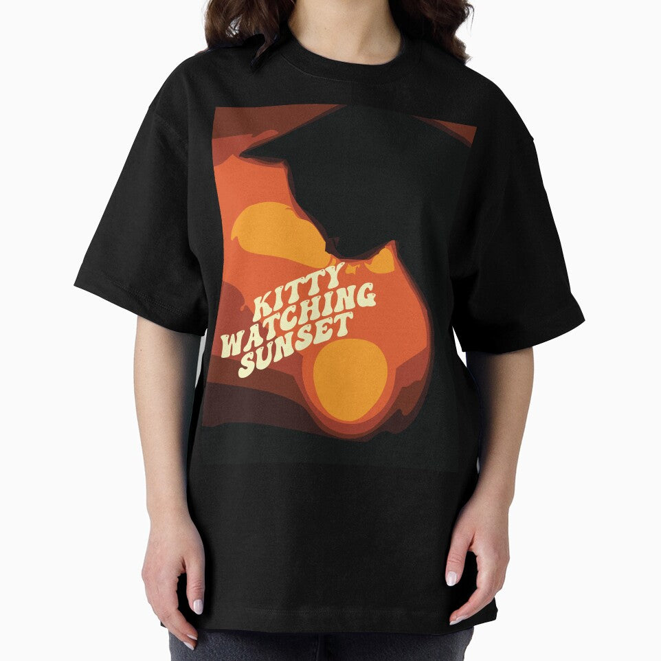 Cat Watching Sunset:- Kitty Cat Looking at Sunset by typoinspired