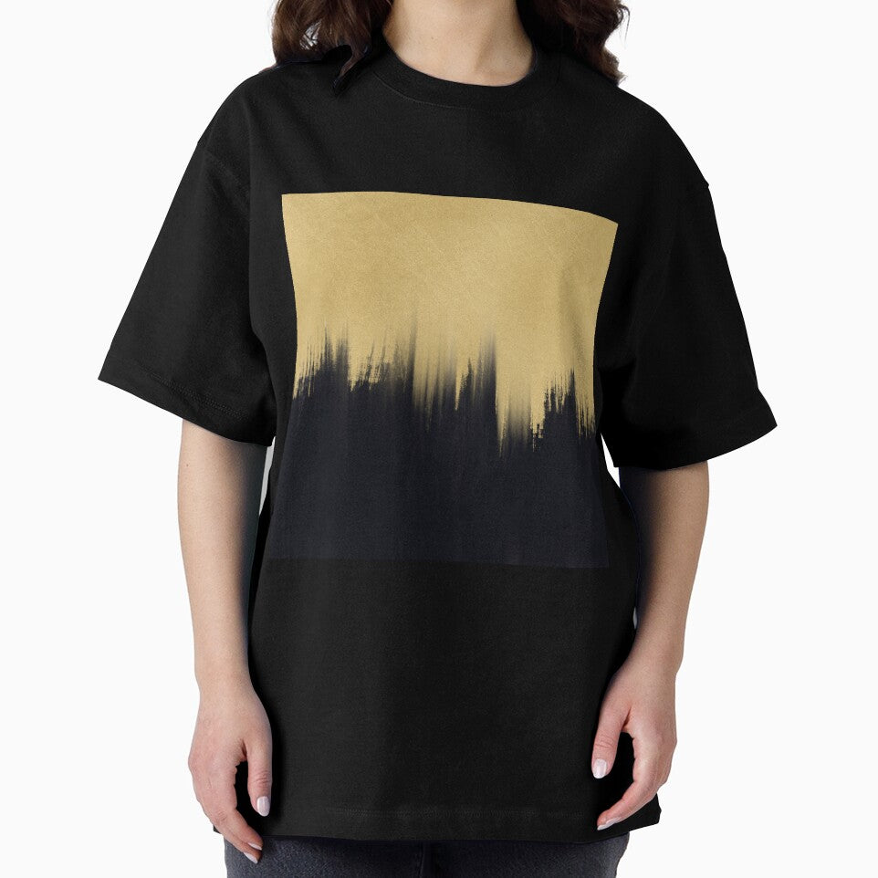 Modern Brush strokes Gold Black Design by NdesignTrend