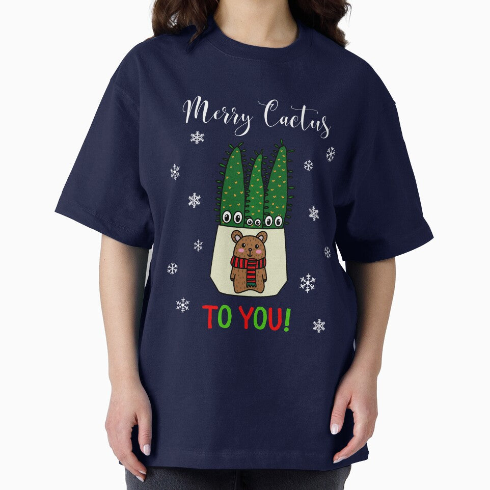 Merry Cactus To You - Eves Pin Cacti In Christmas Bear Pot by DreamCactus
