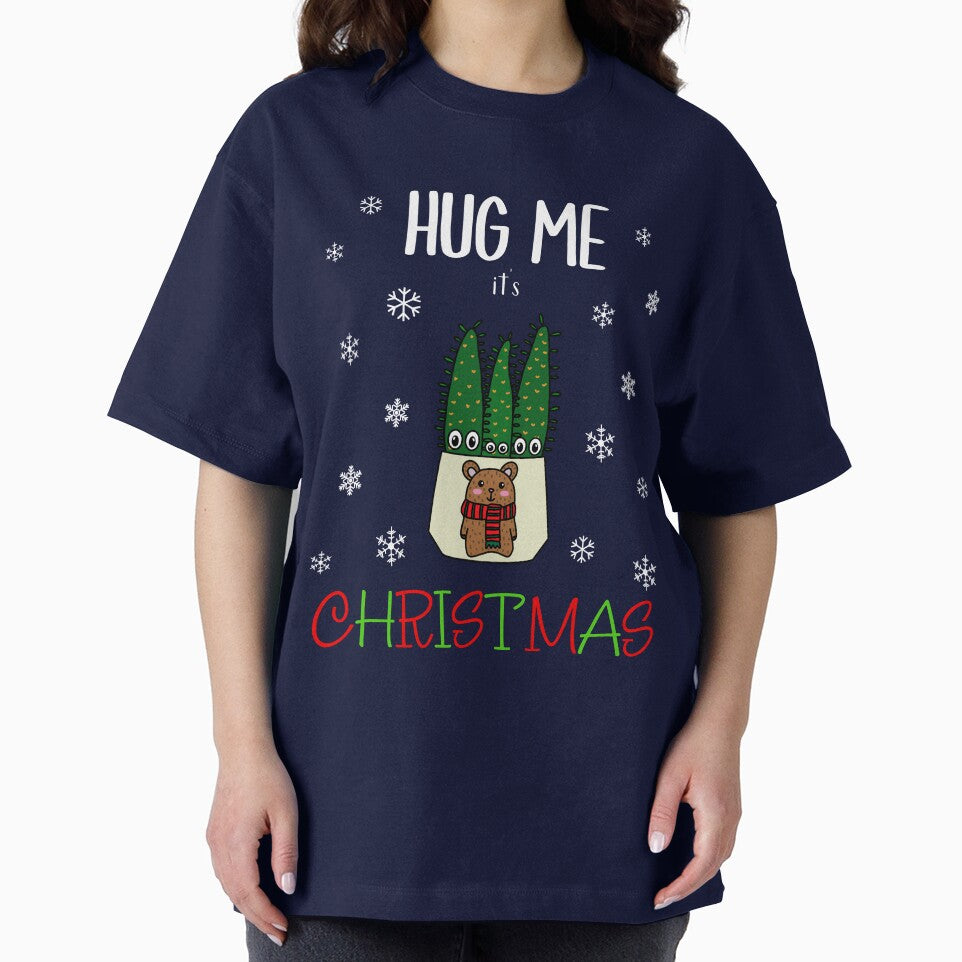 Hug Me It's Christmas - Eves Pin Cacti In Christmas Bear Pot by DreamCactus