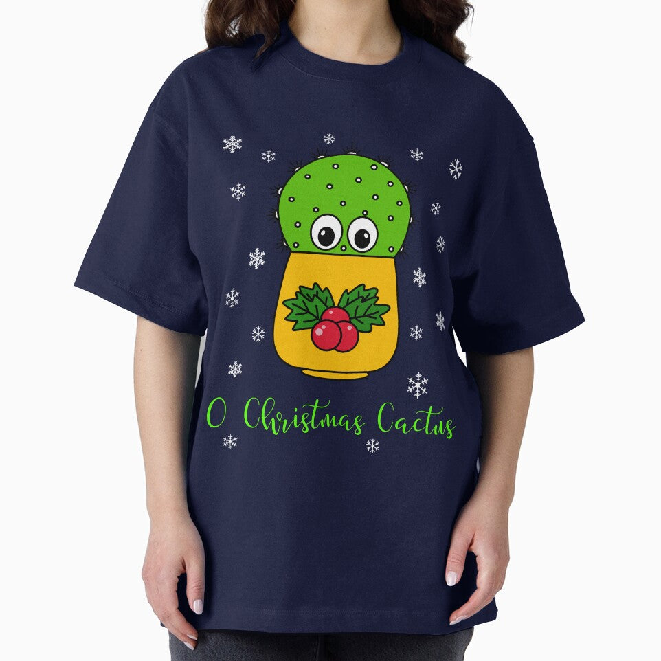 O Christmas Cactus - Cute Cactus In Christmas Holly Pot by DreamCactus