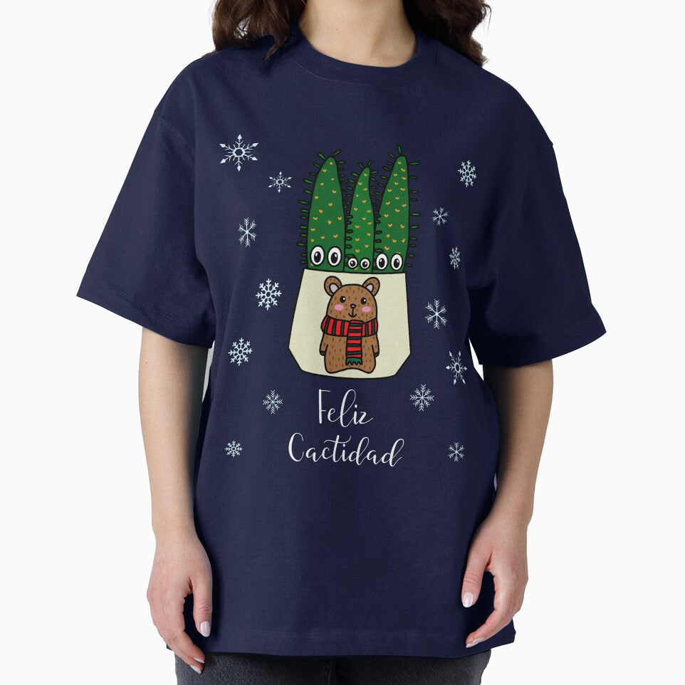 Feliz Cactidad - Eves Pin Cacti In Christmas Bear Pot by DreamCactus