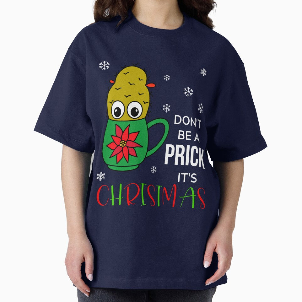 Don't Be A Prick It's Christmas - Small Christmas Cactus In Poinsettia Mug by DreamCactus