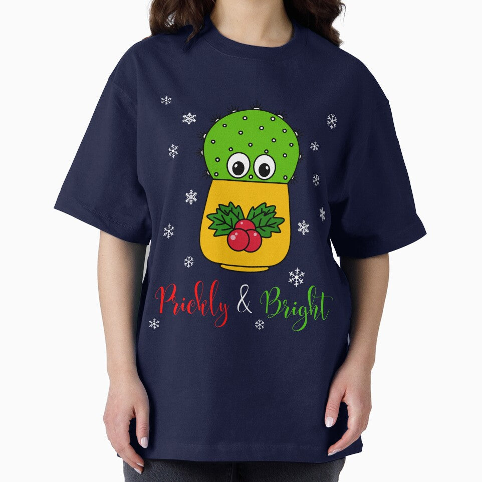 Prickly And Bright - Cute Cactus In Christmas Holly Pot by DreamCactus