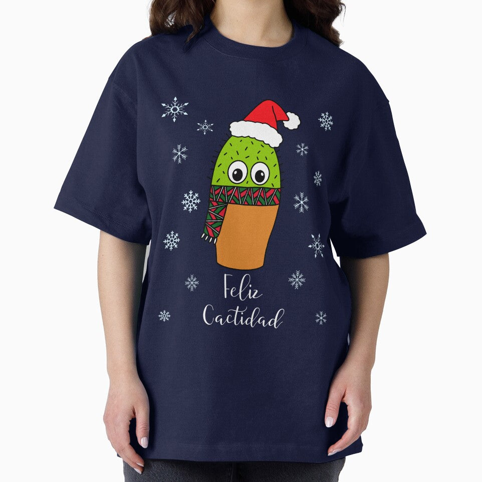 Feliz Cactidad - Cute Cactus With Christmas Scarf by DreamCactus