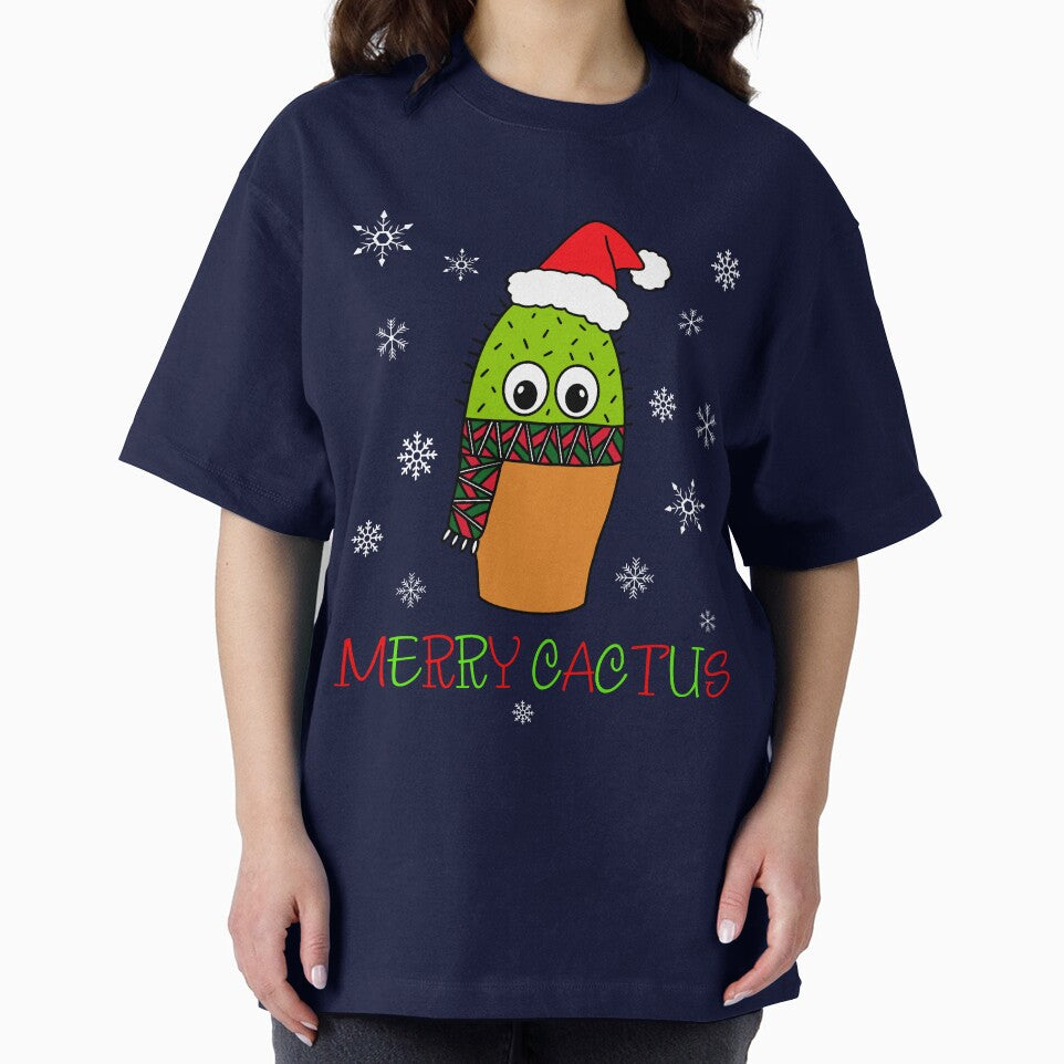 Merry Cactus - Cute Cactus With Christmas Scarf by DreamCactus