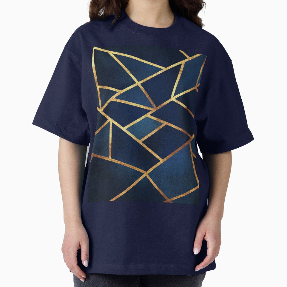 Navy Gold Stone Geometric by MA DESIGNS