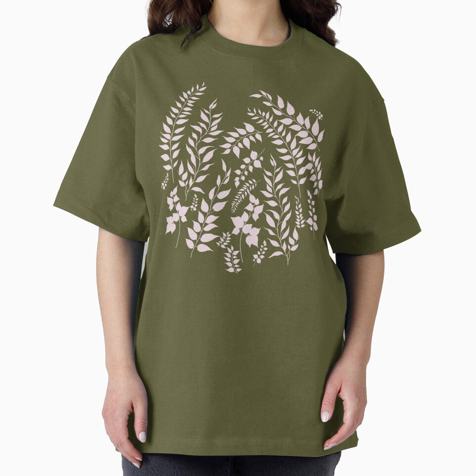 Greenery Botanical Print Blush Pink by SilverPegasus