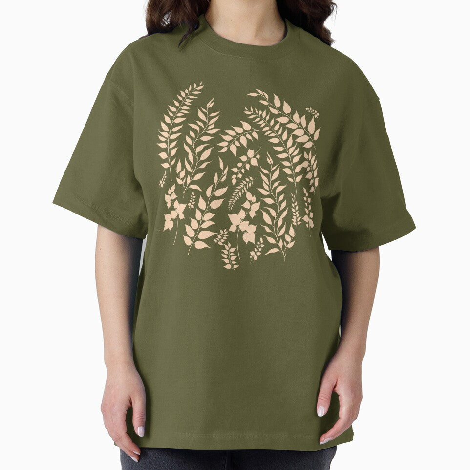 Greenery Botanical Print Apricot Peach by SilverPegasus