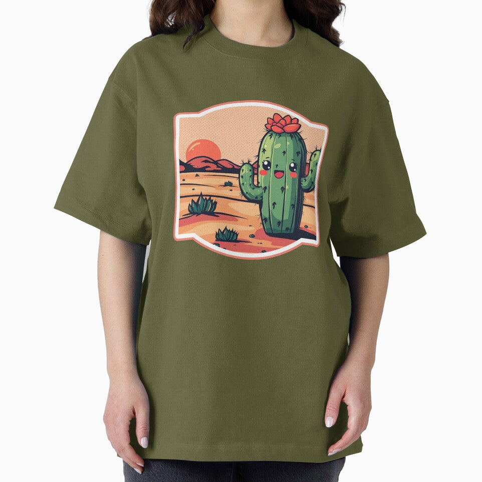 Cute Cactus at Sunset in the Desert by Retro-Bloom