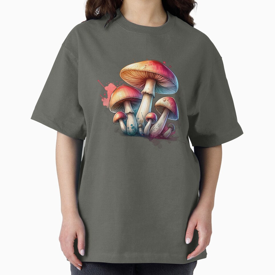 Watercolor Mushroom Pop Art Tshirt Sticker by Travelcases