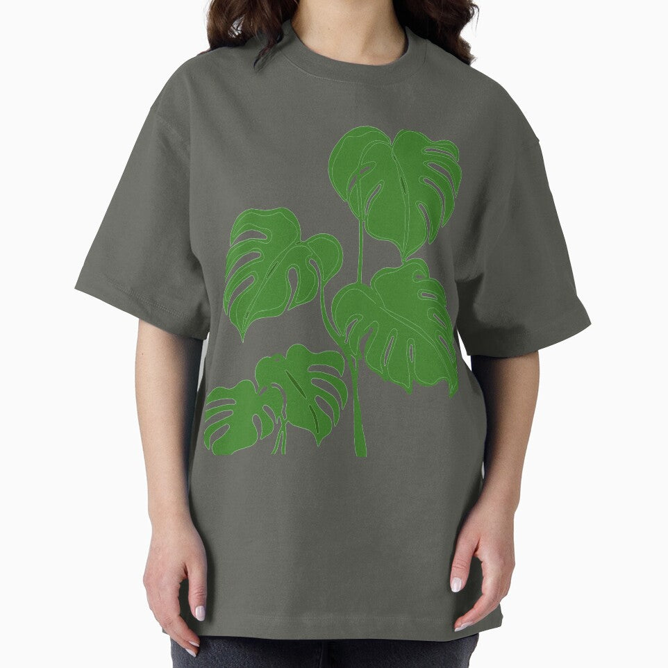 Green Monstera Swiss Cheese Plant Cut Out Style v2 by taiche