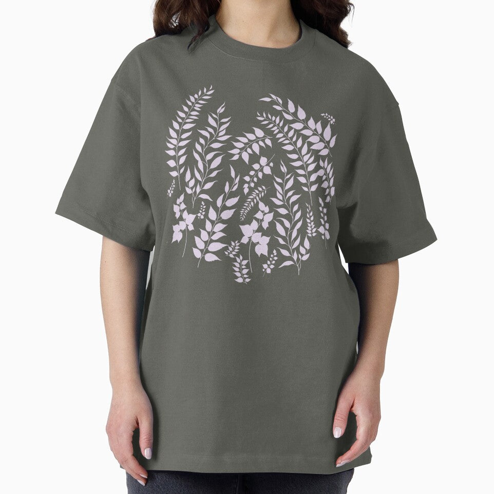 Greenery Botanical Print Lavender and White by SilverPegasus