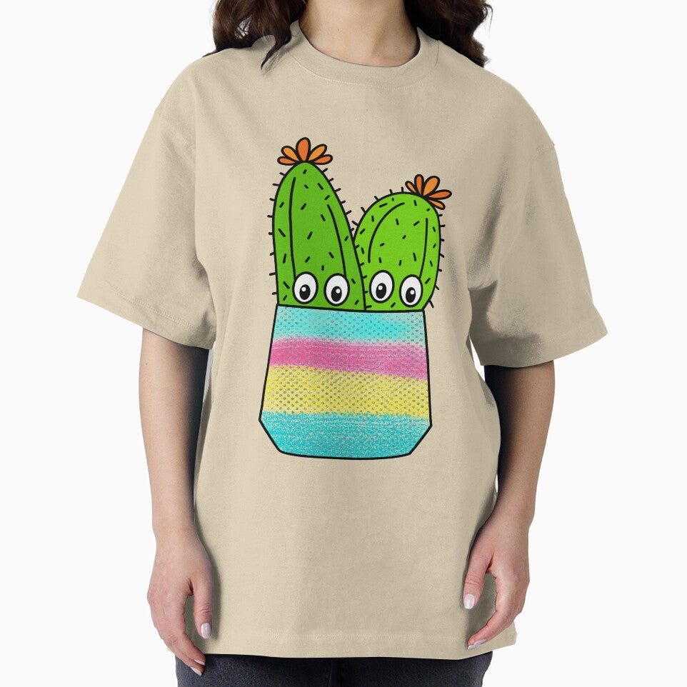 Cute Cactus Design #280: Cute Cacti In Spray Painted Pot by DreamCactus