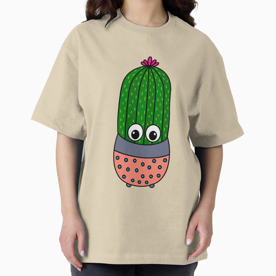 Cute Cactus Design #347: Potted Saguaro Cactus With A Cute Flower by DreamCactus