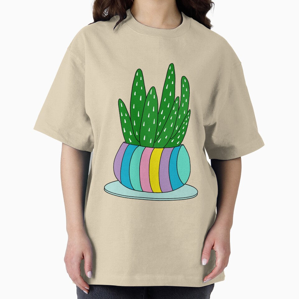 Cute Cactus Design #109: Aloe Vera Succulent In A Cute Candy Colored Pot by DreamCactus