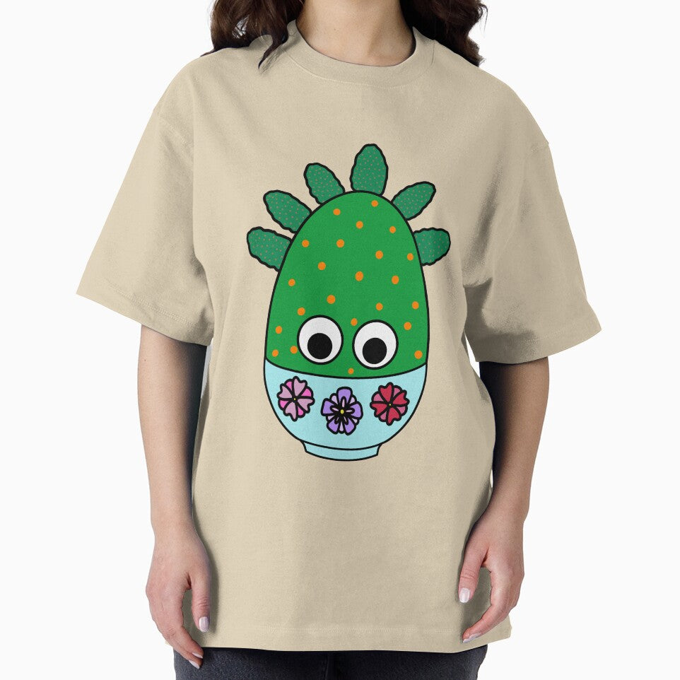 Cute Cactus Design #253: Tuna Cactus In Floral Bowl by DreamCactus