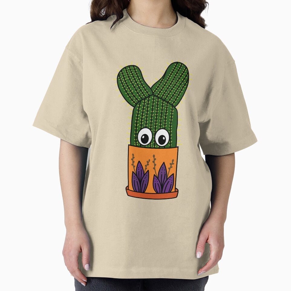 Cute Cactus Design #292: Potted Saguaro In Floral Pot by DreamCactus