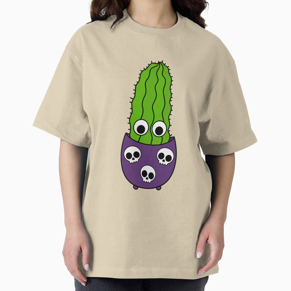 Cute Cactus Design #249: Tall Cactus In Halloween Skull Pot by DreamCactus