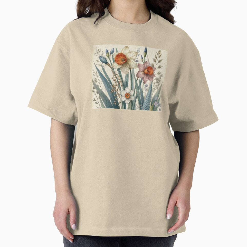 Vintage Narcissus Botanical Illustration by Rutvain