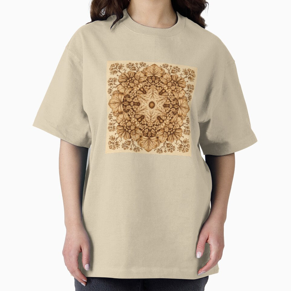 Alchemilla mollis – Botanical Geometry Mandala (Sepia Edition) by Colorshow-relax