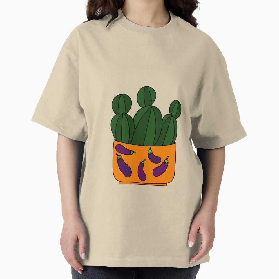 Cute Cactus Design #106: Eggplant Cactus Pot by DreamCactus