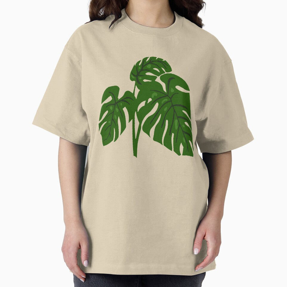 Green Monstera Swiss Cheese Plant Cut Out Style by taiche
