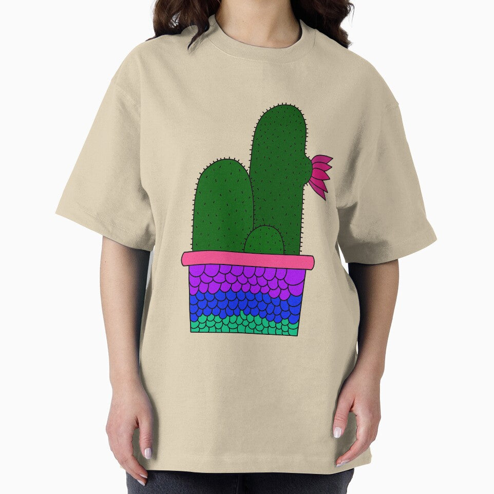 Cute Cactus Design #192: Cacti Bunch In Mermaid Scale Pot by DreamCactus