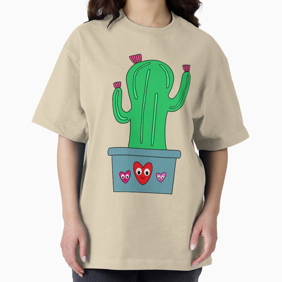 Cute Cactus Design #131: Cute Cactus In Pot With Hearts by DreamCactus