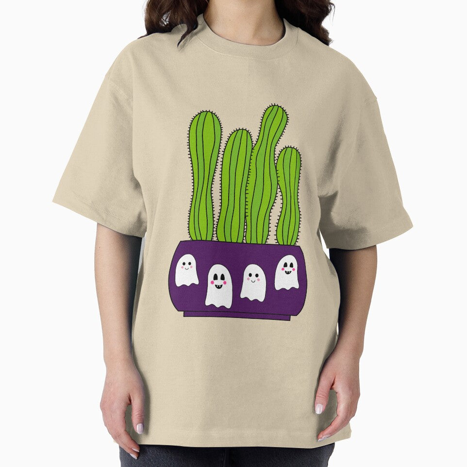 Cute Cactus Design #122: Cacti In Halloween Ghosts Pot by DreamCactus