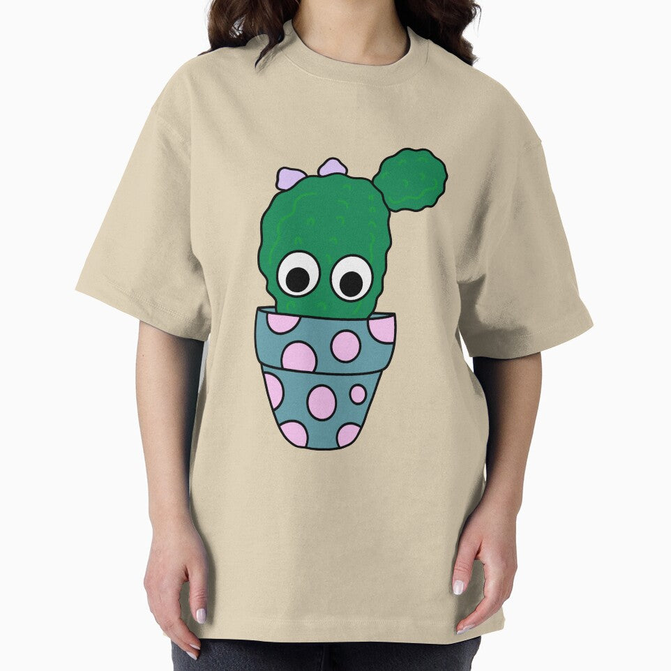 Cute Cactus Design #220: Cactus In Painted Terra-cotta Pot by DreamCactus