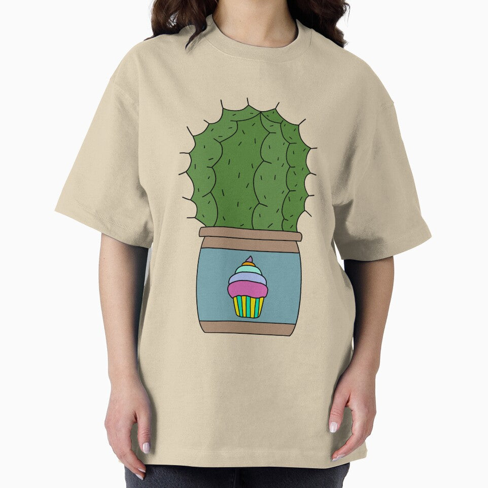 Cute Cactus Design #159: Echinocactus In Cute Cupcake Clay Pot by DreamCactus