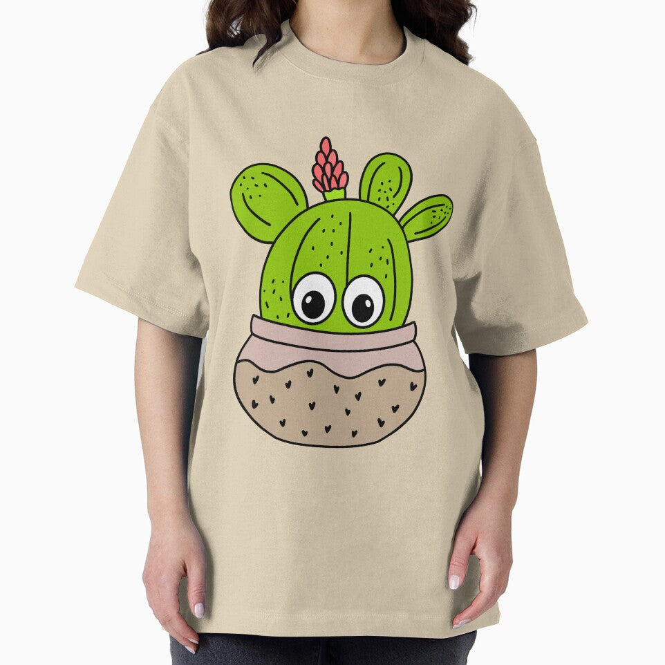 Cute Cactus Design #282: Cute Cactus With Flower In A Jar Planter by DreamCactus