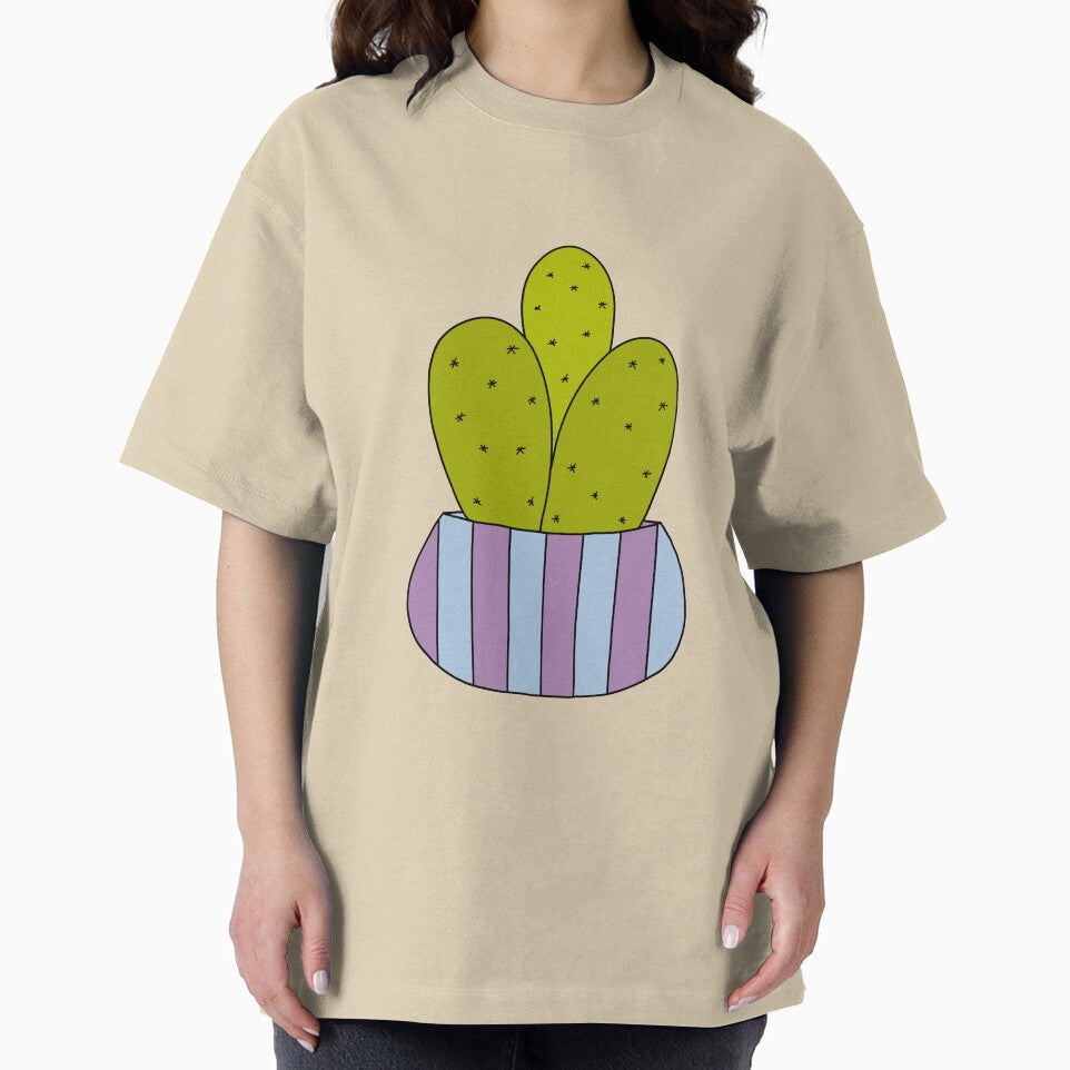 Cute Cactus Design #175: Cacti In A Striped Pot by DreamCactus