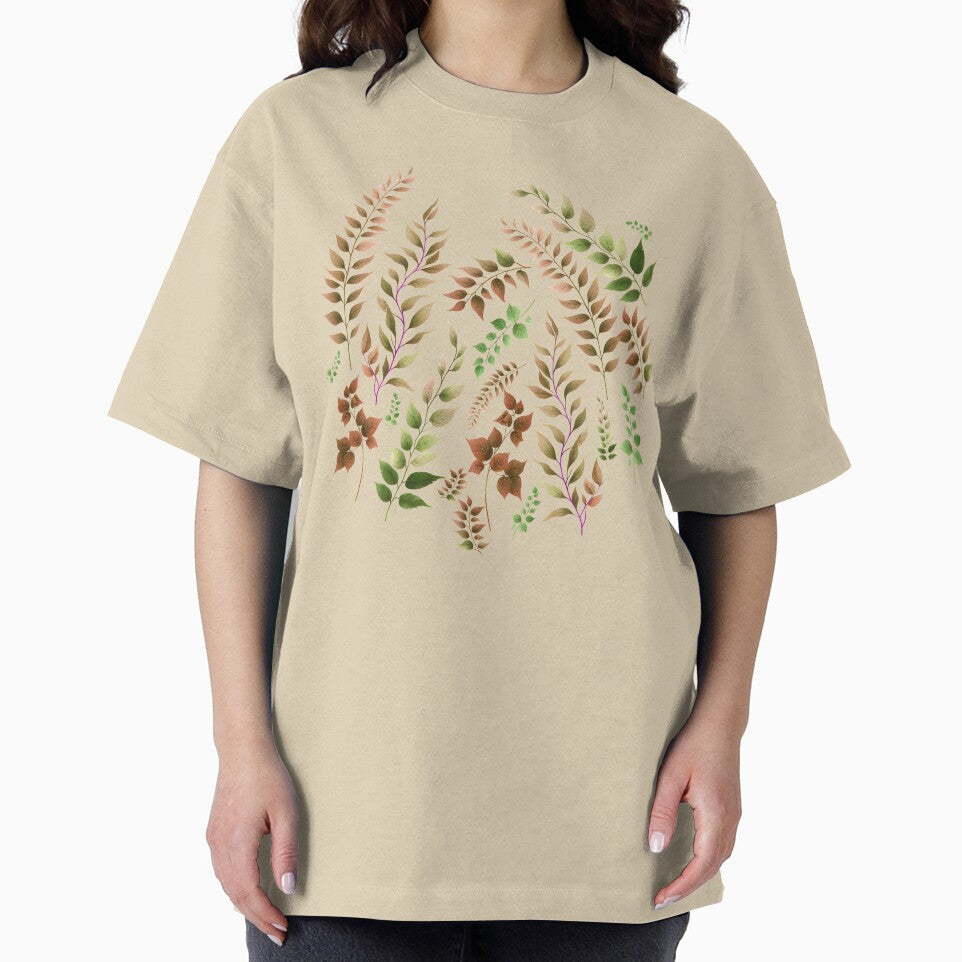 Greenery Botanical Print Brown and Green by SilverPegasus